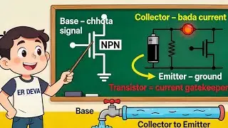 How does a transistor work? Learn in a fun way with both practical and theory. 