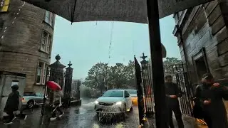 Sudden RAIN STORM Hits GLASGOW City Centre 