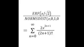 ERF NORMDIST Taylor Maclaurin SERIESSUM LINEST Polynomial Regression Google Sheets FACTDOUBLE Excel