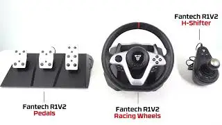 Review y Unboxing Volante Fantech R1V2 con kit completo Pedalera + Shifter Fantech Esports
