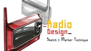 제품 디자인 스케치 & 마카 사용법(Radio design sketch & marker technique)