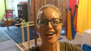 Tour of our basement - Kids play area with climbing wall, acrobatic equipment, hammock, and more!