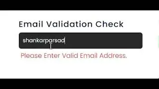 Email Validation HTML | CSS | JS 