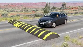 Cars vs Speed Bumps #63 - BeamNG Drive | CrazyBeamngBumps