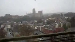 Views of Durham Cathedral from the train approaching Durham Station!