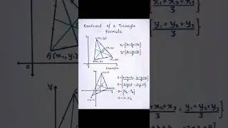 centroid of a triangle formula by MJS Classes #math #learning #mathematics