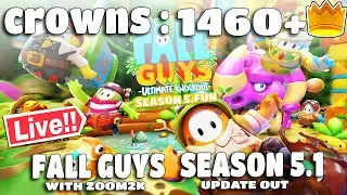 FALL GUYS  SEASON 5.1 OUT NOW  ( 1460+👑CROWNS ) INDIA  LIVE