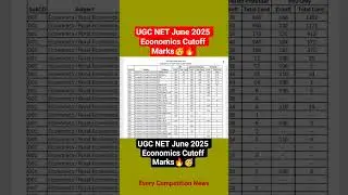 UGC NET June 2025 Economics Subject Cutoff Marks🥳||#ugcnet #ugcneteconomics #ugcnetcutoff #netcutoff