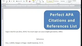 Create APA citations and References List with Microsoft Word