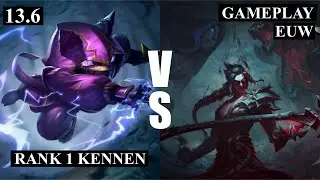 KENNEN vs KAYN Gameplay (TOP) | Rank 1 Kennen, 701 LP | EUW Master | 13.6