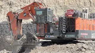 Hitachi Ex 2600-7 Excavator&rsquo;s Working || Loading OverBurden on Coal Mines