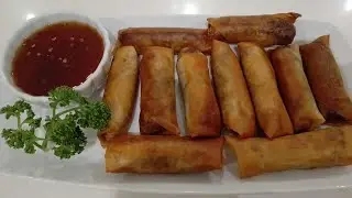 beef spring rolls w/thai sweet chili sauce.#food #yummy #crunchi