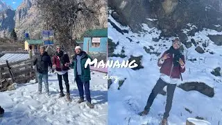 हिउँ खेल्ना मनाङ तिरा लगियो 😊😊(snow fall in manang)