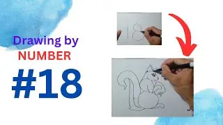 Creative Drawing with Numbers #18 : Watch How Art Comes to Life! #artforbeginners #numberart