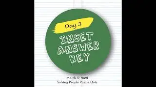 INSET DAY 3 ANSWER KEY 