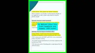 Air Methods Critical Care Exam Questions and Answers 100% Correct video