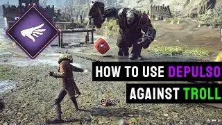 How to use DEPULSO against Troll in Hogwarts Legacy