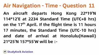 Arrival Time Calculation: Hong Kong to Honolulu Flight | StudyKwik