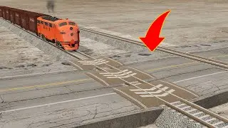 Trains vs Dash Plat Speed Boost Trap 2 in BeamNG.drive | BeamNG High Speed