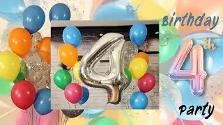 4th Birthday Party Balloons | Bright Rainbow Colors Balloons with Confetti | Mylar Balloons Decor