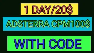 Adsterra Direct link Fast Earning Trick Using code💪🏻💰 | Adsterra High CPM Trick 2024