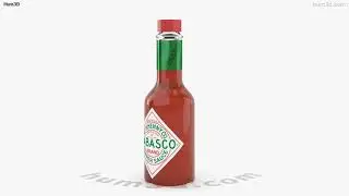 Tabasco Hot Sauce Bottle 3D model by 3DModels.org