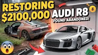 Restoring a $200,000 Audi R8 Found Abandoned in the Forest!  #amazing #restoration #car #america #ai