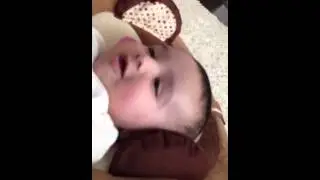 Akaash giggles and blows bubbles:)