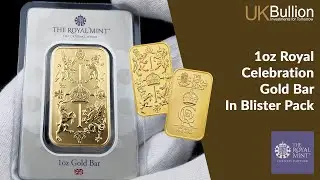 Presenting: 1 Ounce The Royal Mint Celebration Gold Bar in Blister Pack!