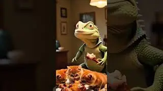 Cat vs Chameleon I #StoryFaceCandle #viral #shorts #meow #chameleon #motivation #catlovers #catlife