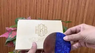 QI CHARGER Epoxy Resin Custom Wooden Box Wireless Charging Pads