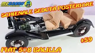 MODELLINO FIAT 508 BALILLA HACHETTE N.59 SCHIENALE SEDUTA SEDILE POSTERIORE - UNBOXING EDICOLA
