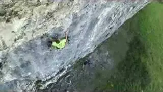 Steve McClure climbing Northern Exposure ext. 9a+, Kilnsey