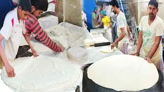 Pakistan's Biggest Manda Roti Making | Ramadan Street Food | Manda Roti Making | Wahjoc Food