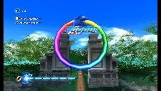 Sonic Unleashed (Wii) Jungle Joyride Rainbow Ring Attack