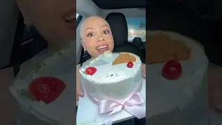 CAKE CAR MUKBANG🍰#shorts #mukbang #cake