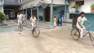 Slow cycling competition 😇 #competition #cycle #students #school #viral #trending