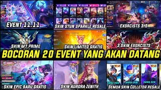 BOCORAN 20 EVENT GRATISAN MOBILE LEGENDS YANG AKAN HADIR, SKIN STUN RESALE,EXORCISTS,EVENT 11.11 ML