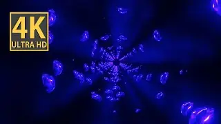 Blue Purple Bokeh - VJ LOOP NEON - Tunnel Abstract Background Video 4k Simple Light 4k Screensaver