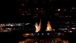Boeing 737-800 Next Generation night landing Runway 08R at LROP/OTP