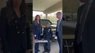 DHS Secretary Kristi Noem with Special Agent DJ Daniel and Secret Service Director Sean Curran