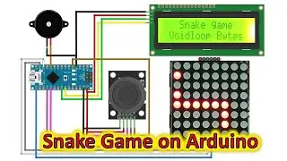 Snake Game Using Arduino | 8x8 LED Matrix & 16x2 LCD Display | MAX7219 | DIY Arduino Project