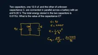 Calculate Capacitance given Total Energy