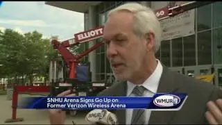 Sign goes up at SNHU Arena