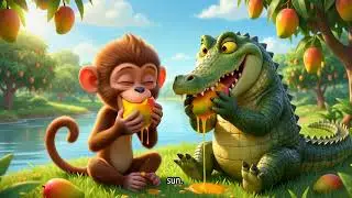 The Monkey and the Crocodile | Moral Story for Kids | 3D Animal Adventure
