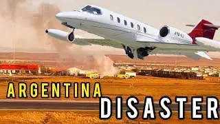Learjet 35A Goes down in Rio Grande, Argentina