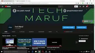 Tech Maruf: How to give a Youtube trailer in your YT channel.