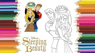 Coloring Aurora and Prince Philip from Sleeping Beauty | Coloring Pages Sleeping Beauty 