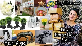Huge Flipkart Home Decor Haul, Best Gift Idea For Diwali, Vase, Key Holder, Artificial Flower, Rope