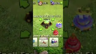 Dark Spell Factory Level 7 upgrade Started in CoC  #clashofclans #trending #supercell